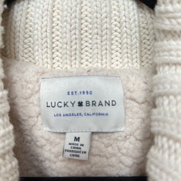 Lucky Brand Sherpa Lined Cardigan (M) - Picture 6 of 9
